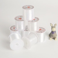 Hilo de pesca de cristal transparente, hilo de seda de pescado no elástico para Material de cuentas DIY, accesorios de joyería, línea transparente