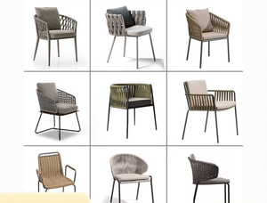 Ensemble de mobilier d'extérieur moderne, directement de l'usine, en alliage d'aluminium et rotin, chaises et tables pour cour, balcon, loisirs, tables d'extérieur - Product Image 6