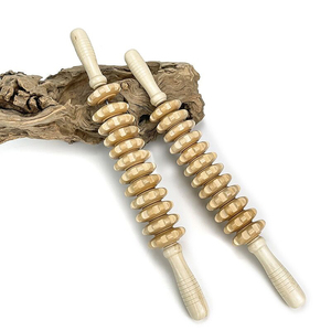 Rodillo de Masaje de Madera Anticelulítico, Herramienta de Drenaje Linfático, Rodillo de Masaje Muscular de Madera para Alivio del Dolor y <span class=keywords><strong>Celulitis</strong></span> - Product Image 3