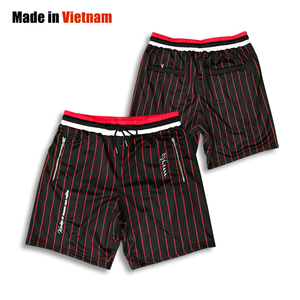 Pantalones cortos de baloncesto personalizados, diseño retro, impresión por sublimación, ropa de calle, pantalones cortos deportivos de baloncesto clásicos a rayas - Product Image 3
