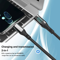 Venta al por mayor de fábrica Tipo C a Tipo C Pantalla LED 100W Cargador Cable DE DATOS Carga rápida Accesorios para teléfonos móviles