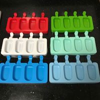 Moules à crème glacée en silicone de haute qualité faits maison à 4 8 cavités rectangulaires plateau cube moule à popsicle bac à glaçons
