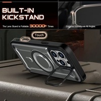 Support d'objectif d'appareil photo magnétique antichoc pour iPhone 16, coque de protection de style européen et américain