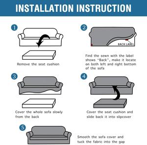 Funda de <span class=keywords><strong>sofá</strong></span> elástica de 2 piezas, cubierta de <span class=keywords><strong>sofá</strong></span> de 2 plazas, suave, lavable, para muebles - Product Image 6