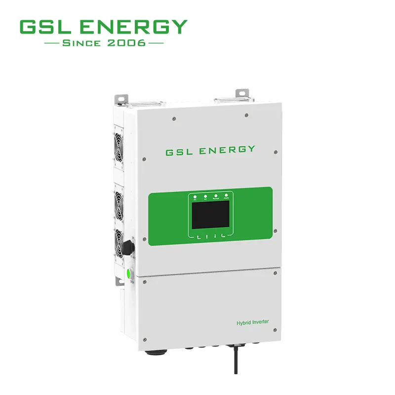 أفضل محول طاقة هجين خارج/ داخل الشبكة من GSL ENERGY مولد طاقة شمسية من 3 مراحل 3.6 كيلو وات 5 كيلو وات 6 كيلو وات 8 كيلو وات 12 كيلو وات محول هجين من مرحلة انفصال