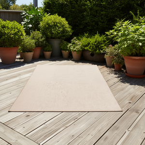 Waterproof Light Brown Outdoor <b>Rug</b> 6 Ft X 29.5 Ft Non Slip Rubber Backing Deck Patio Use - Product Image 3