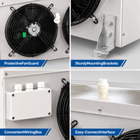 Refroidisseur d'air commercial 2/3 CV HG28 pour entrepôt frigorifique, évaporateur équipé d'un moteur à rotor externe DT
