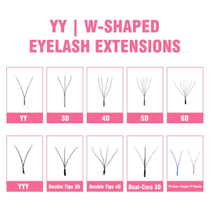 Extensions <span class=keywords><strong>de</strong></span> <span class=keywords><strong>Cils</strong></span> YY 3D 4D 5D 6D 8D en Forme <span class=keywords><strong>de</strong></span> W <span class=keywords><strong>de</strong></span> Votre Marque en Gros – Plateaux <span class=keywords><strong>de</strong></span> <span class=keywords><strong>Cils</strong></span> Préfabriqués Éventails Effilés - Product Image 3
