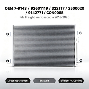 Condensateur de climatisation pour camion CON0085 7-9143 pour Freightliner <span class=keywords><strong>Cascadia</strong></span> 2018-2026, pièce de rechange aftermarket - Product Image 1