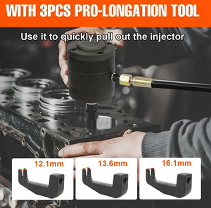 Jeu d'Outils de Démontage d'<span class=keywords><strong>Injecteur</strong></span> de Carburant Pneumatique 24 Pièces, <span class=keywords><strong>Extracteur</strong></span> d'<span class=keywords><strong>Injecteur</strong></span> Diesel pour Véhicules, Kit d'Outils Automobiles - Product Image 5