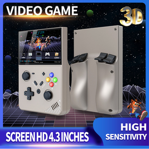 เครื่องเล่นเกมพกพา Surprise Price R43 PRO รุ่น M18 โอเพ่นซอร์ส 3D ความละเอียดสูง 4K จอยสติ๊กแบบเรโทร สำหรับ PSP <span class=keywords><strong>PS1</strong></span> N64 - Product Image 4