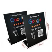 Supports de table en acrylique personnalisés avec code QR, NFC, INS TK pour réseaux sociaux, menus de restaurant et avis Google