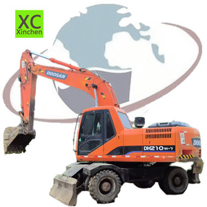 Excavatrice sur pneus DOOSAN DH210W-7 d'occasion, peinture d'origine, Robex 210w DX210W, composants essentiels (roulement moteur, pompe, engrenage) inclus, garantie 1 an - Product Image 1