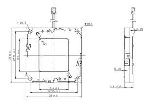 Obturateur <span class=keywords><strong>micro</strong></span> infrarouge 26x26mm vérifié en usine avec connecteur JST pour caméra thermique de drone - Product Image 4