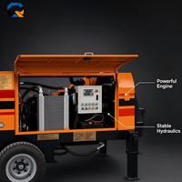 Pompe à béton électrique sur remorque avec une productivité de 22 m³/h, moteur et roulement pour un coulage stable dans les projets de construction