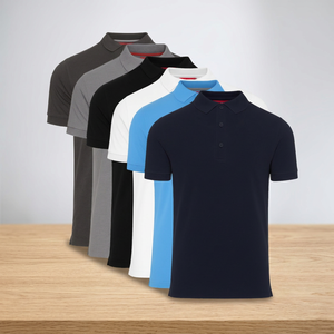 T-shirt de golf décontracté à manches courtes pour homme, respirant, tricoté, 100 % coton, brodé, anti-plis, service OEM, logo personnalisé - Product Image 4