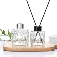 Bouteille diffuseur de luxe 50ml 100ml Bouteille diffuseur en verre Stripe Reed Diffuseur Bouteille