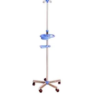 Ward Nursing Equipment Hospital metal infusion pole for patient Medical height adjust SS IV stand