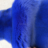 Peau de renard teinte bleu roi pour vêtements, vente en gros