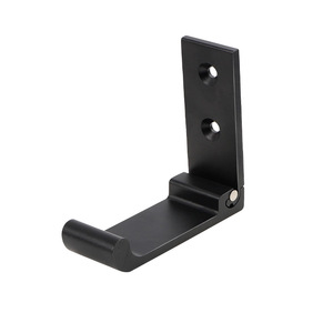 Aluminum Alloy Wall <b>Hook</b> Rectangle Foldable <b>Black</b> Gray Silver Bathroom Wardrobe Door Hanging <b>Hook</b> - Product Image 2