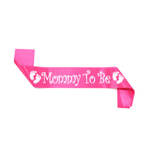 สายสะพายผ้าซาตินสำหรับคุณแม่ตั้งครรภ์ สำหรับงานเลี้ยงเปิดเผยเพศลูกน้อย ของตกแต่งงานเลี้ยงฉลองทารกในครรภ์ - Product Image 1