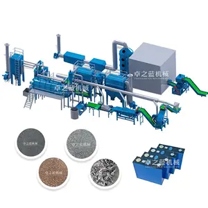 Electric Car Waste Battery Recycling Lithium Ion Battery Crushing Dismantling Machine Machinery Crumbling Plant For Sale