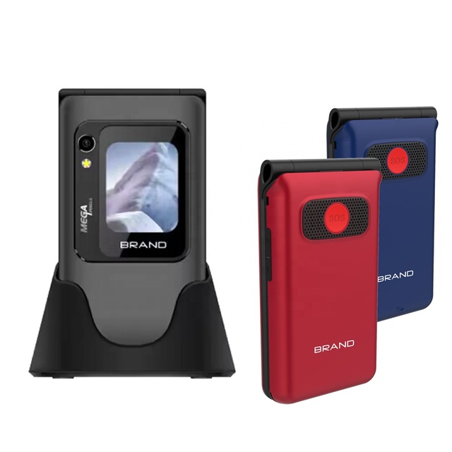 2.8''+1.77'' Dual Display Unlocked 4G LTE Big Letters Flip Senior Phone with HAC
