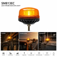 Feux de signalisation ultra-lumineux pour camion, accessoire automobile, lumière d'avertissement ambre SM813EC IP66 12-24V, garantie 3 ans
