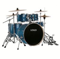 Bulk Wholesale Cheap Price Acoustic 5 Drum Set, Custom Logo Professional Percussion Drum Instrument Durable