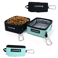 Bol de voyage portable pour chien, durable, pliable, écologique, en matériau de qualité alimentaire, multifonctionnel, rangement facile, transport facile