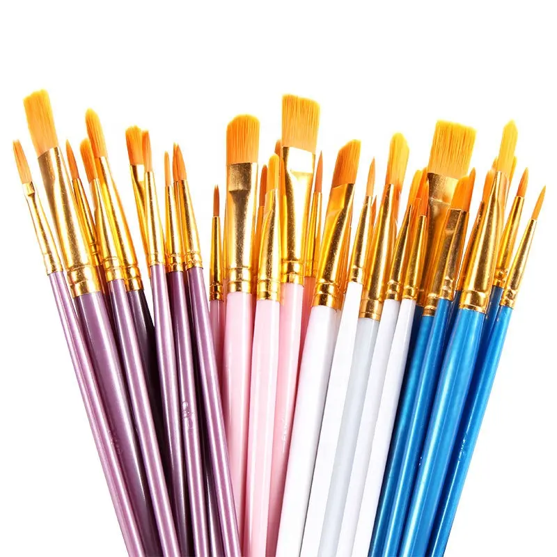10 PCS Artist Body Paint Brush Set Art Supplies For Acrylic Oil Watercolor Face Nail Art Miniature Detailing