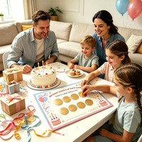 Kit de jeu de fête à gratter pour anniversaire, cartes de jeu surprise personnalisables, ensemble cadeau d'activités d'anniversaire pour les réunions de famille et d'amis
