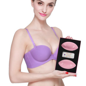 Breast Massager Pink Silicone Electric <b>Vibration</b> Wireless USB Rechargeable <b>Remote</b> <b>Control</b> - Product Image 2