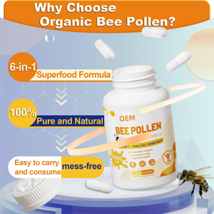 OEM Etiqueta Privada suplemento alimenticio natural Heath suplemento 6 en 1 cápsula de propóleo de abeja cápsulas de polen de abeja - Product Image 5