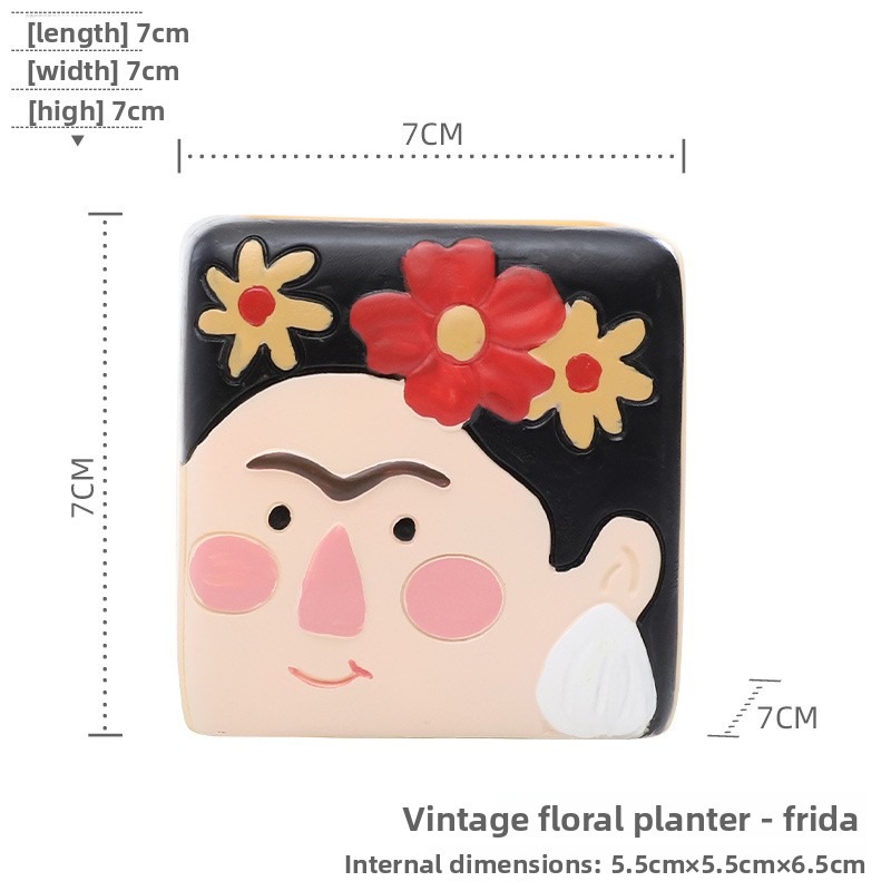 Vaso artistico vintage colorato per candele a forma di fiore - Frida