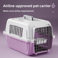 Grande cage d'air transportable en plastique, norme chinoise, avec fermeture à bouton pour chats et chiens - de Can Conkey