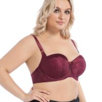 Soutien-Gorge à Armatures Femme Grande Taille LR Style, Rembourrage Léger, Bonnet 3/4, Respirant, Dentelle Transparente Brodée, Fermeture Dos
