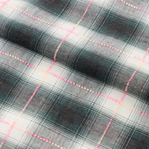 Yüksek kaliteli iplik boyalı renkli 40 pamuk <span class=keywords><strong>55</strong></span> polyester 5 rayon jakarlı gömlek elbise eğlence gereçleri için kumaş kontrol - Product Image 4