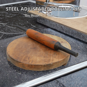 Starllen Wholesale Eco-Friendly Stainless Steel Adjustable <b>Rolling</b> <b>Pin</b> with Thickness Rings Guides 22CM - Product Image 2