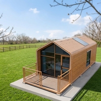 Maison préfabriquée de luxe en bois surélevée à 1 étage, 4,5x7,3x4 m, pour climat chaud, idéale pour le dropshipping