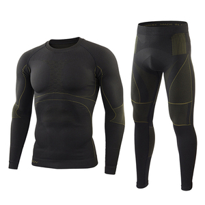 DF ESDY3 Nouveau modèle de sous-vêtements thermiques d'hiver en coton mélangé sans couture pour sports de plein air, ensemble de sous-vêtements de cyclisme ajustés pour hommes - Product Image 1