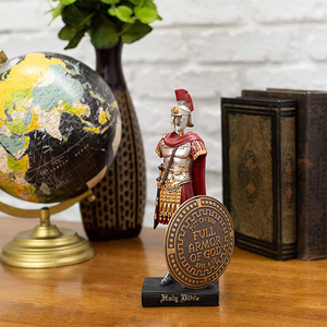Armor of God-<span class=keywords><strong>soldado</strong></span> romano, figura <span class=keywords><strong>de</strong></span> sobremesa, roja, resina - Product Image 2