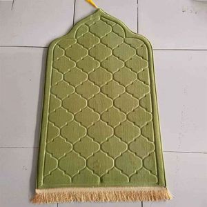 Tappetino da viaggio portatile con bussola Qibla impermeabile in poliestere Muslim Islam culto tappeto per uso domestico e moschea - Product Image 6