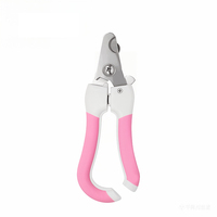 Kit de coupe-ongles et lime à ongles 4 en 1 pour chat, brosse démêlante rose pour animaux, éliminateur de poils pour chien, produits de nettoyage et de toilettage pour animaux de compagnie