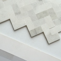 Mosaïque de marbre en forme de feuille, style européen, pour murs intérieurs, sols extérieurs, villas, cuisines, parquet, 6 mm d'épaisseur, pour piscine