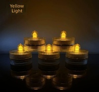 Lampu LED Tahan Air Tanpa Api Bertenaga Baterai, Lilin Mini Mengapung di Bawah Air, Lampu Tealight untuk Luar Ruangan, Natal