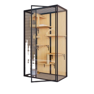 Villa di Lusso Ecologica per Gatti di Grandi Dimensioni Rifugio da Interno per Animali Domestici con Ampio Balcone in Vetro OEM/ODM Spazio per Gatti con Imballaggio in Cartone per Giocattoli per Animali Domestici - Product Image 1