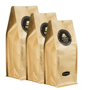 Eco friendly sealed resealable food ziplock packaging mylar stand up pouch packing tea coffee bean bag with valve and zipper