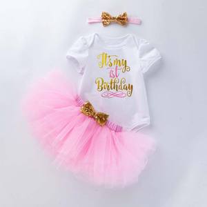 Baby Show – <span class=keywords><strong>barboteuse</strong></span> + robe Tutu <span class=keywords><strong>pour</strong></span> fête d'anniversaire <span class=keywords><strong>pour</strong></span> bébé fille, tenue de premier anniversaire, DGHB-002 - Product Image 6