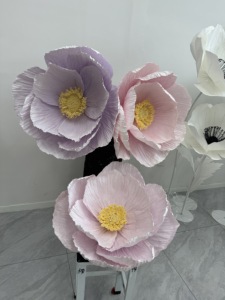 L-065 Elegante Hochwertige Papier-Mohnblumen Riesige Luxuriöse Blumenarrangements für Hochzeiten Ausstellungen Dekorationen Hintergründe - Product Image 5